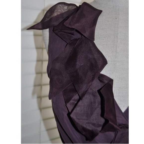 TUSALE New KENNETH COLE Aubergine Silk Wrap Dress - Picture 6 of 8